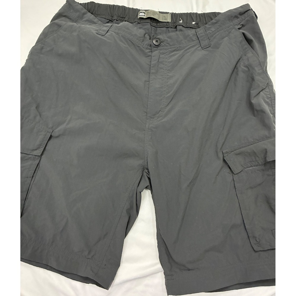 REI Cargo Shorts Mens XL 34L Grey Nylon Hiking Outdoor Lightweight Utility